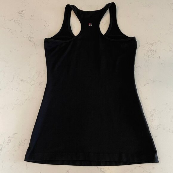 Sweaty Betty Seamless Lightweight Racerback Polyamide Lycra Top Black Sz XS - Picture 3 of 9